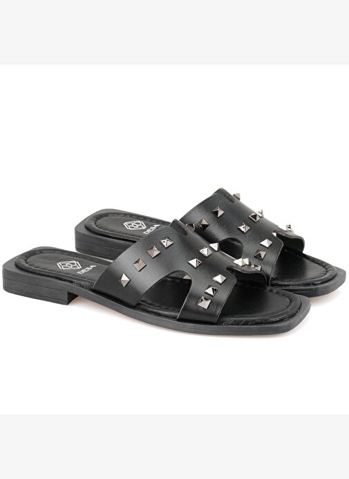 Desa Desa Kadın Siyah Deri Terlik Boyner'de! Siyah - 2. görsel