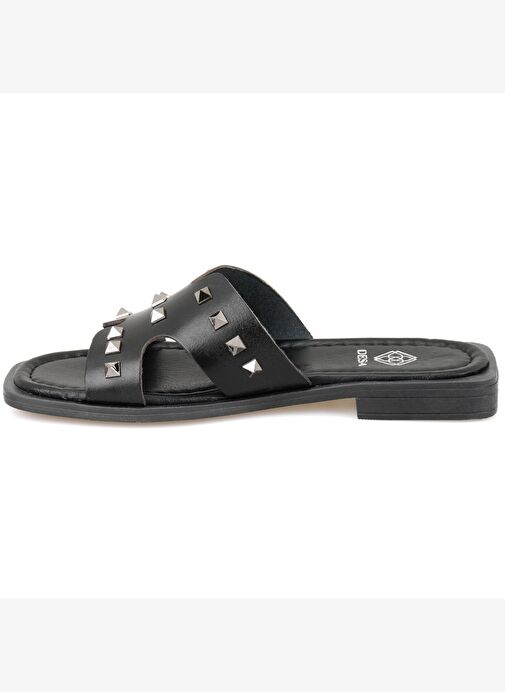 Desa Desa Kadın Siyah Deri Terlik Boyner'de! Siyah - 4. görsel