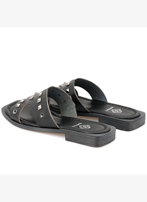 Desa Desa Kadın Siyah Deri Terlik Boyner'de! Siyah - 6. görsel