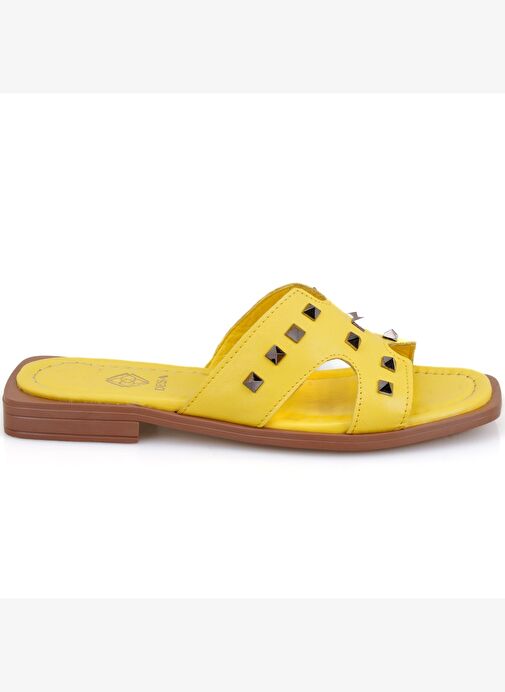 Desa Desa Kadın Sarı Deri Terlik Boyner'de! Sarı - 3. görsel