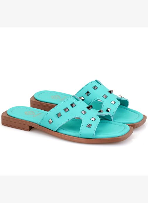 Desa Desa Yeşil Kadın Turkuaz Deri Terlik Boyner'de! Yeşil - 2. görsel