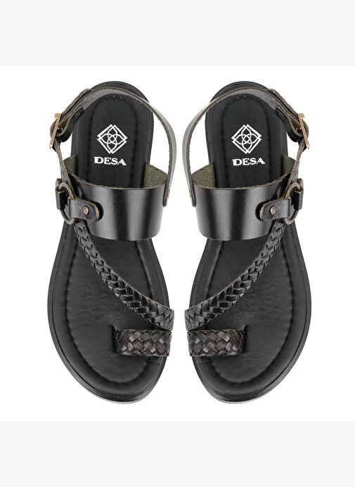 Desa Desa Kadın Siyah Ayarlanabilir Tokalı Deri Sandalet Boyner'de! Siyah - 5. görsel