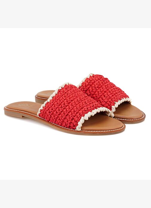 Desa Desa Kadın Kırmızı Örgülü Terlik Boyner'de! Kırmızı - 2. görsel