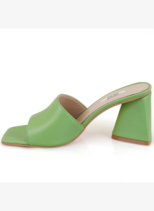 Desa Desa Kadın Yeşil Kalın Topuklu Deri Terlik Boyner'de! Yeşil - 4. görsel