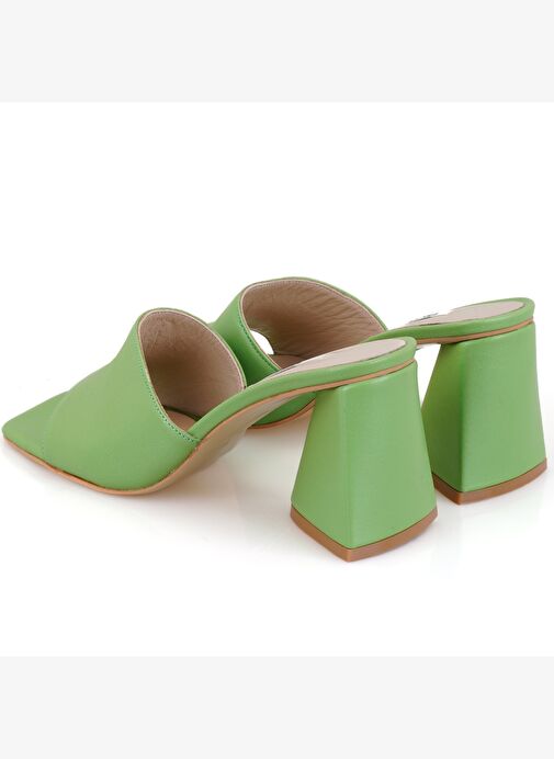 Desa Desa Kadın Yeşil Kalın Topuklu Deri Terlik Boyner'de! Yeşil - 6. görsel