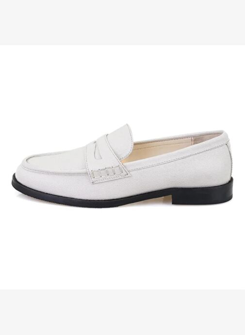 Kadın Ekru Deri Günlük Ayakkabı - Görsel 3