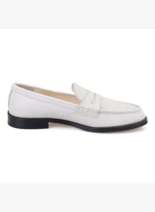 Kadın Ekru Deri Günlük Ayakkabı - Görsel 4