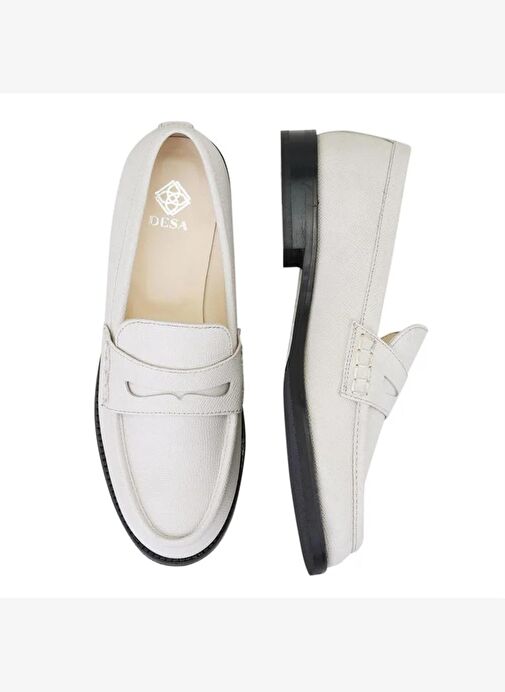 Kadın Ekru Deri Günlük Ayakkabı - Görsel 6