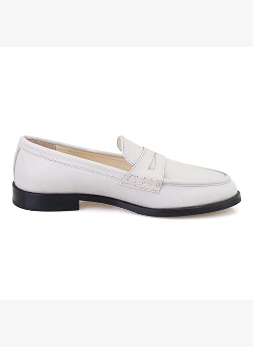 Kadın Ekru Deri Günlük Ayakkabı - Görsel 9