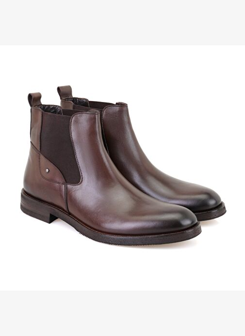 Desa Desa Kahverengi Pravin Kahve Erkek Lastikli Deri Chelsea Bot Boyner'de! Kahverengi - 2. görsel