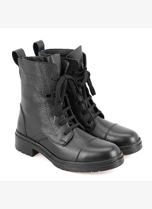 Desa Desa Kadın Siyah Fermuarlı Deri Bot Boyner'de! Siyah - 2. görsel