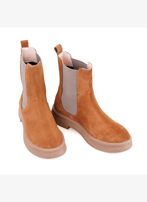 Desa Desa Kadın Taba Lastikli Nubuk Deri Chelsea Bot Boyner'de! Taba - 5. görsel