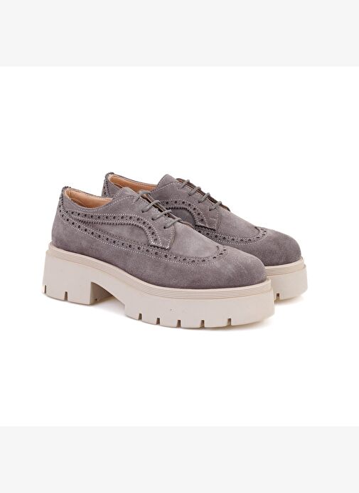 Kadın Vizon Süet Deri Günlük Ayakkabı - Görsel 2