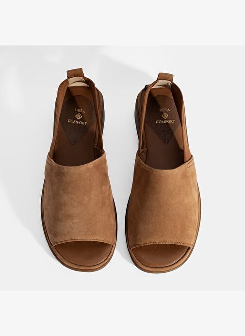 Laney Taba Kadın Nubuk DesaComfort Deri Sandalet - Görsel 8