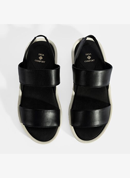Nicole Siyah Kadın DesaComfort Deri Sandalet - Görsel 8