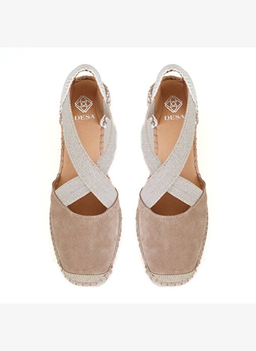Kadın Bej Dolgu Topuklu Espadril - Görsel 5