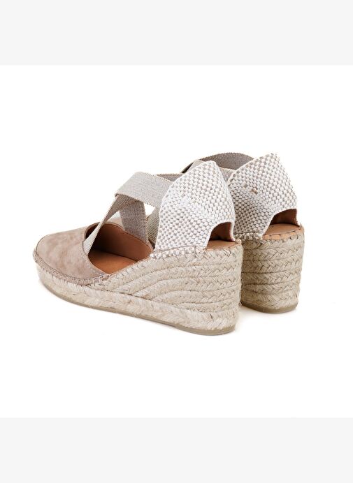Kadın Bej Dolgu Topuklu Espadril - Görsel 6