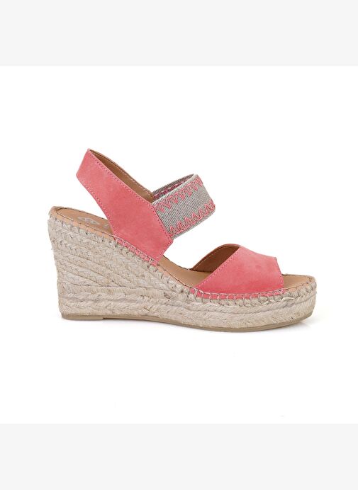 Kadın Pembe Dolgu Topuklu Espadril Sandalet - Görsel 2