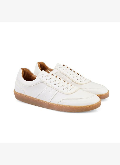 Vicente Beyaz Erkek Deri Spor Ayakkabı - Görsel 3