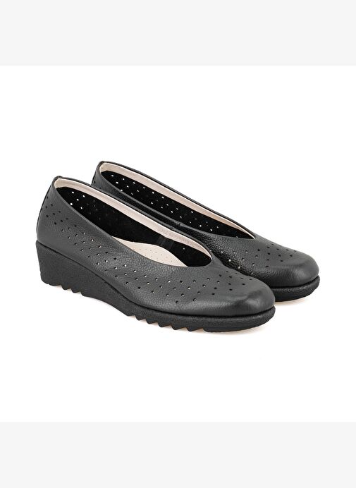 Kadın Siyah DesaComfort Deri Babet - Görsel 3