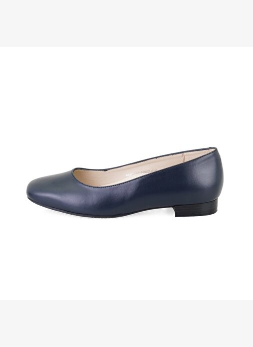 Kadın Lacivert DesaComfort Deri Babet - Görsel 4