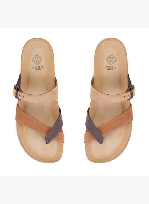 Kadın Kahve Nubuk Deri Terlik - Görsel 6