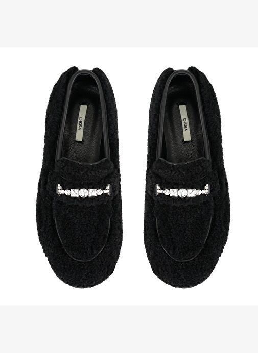 Kadın Siyah Kürk Detaylı Günlük Ayakkabı - Görsel 5