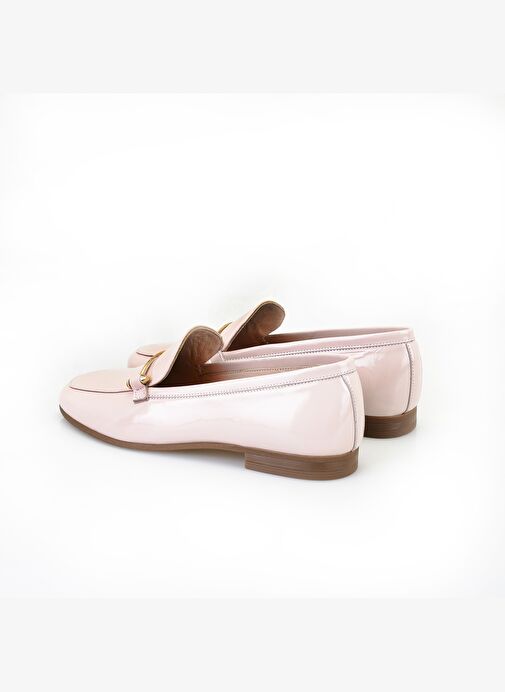 Kadın Pudra Rugan Deri Loafer - Görsel 6