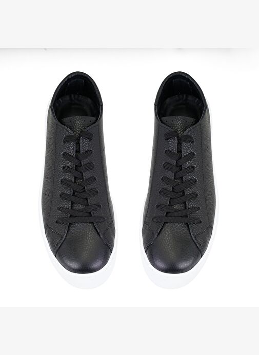 Kadın Siyah Deri Spor Ayakkabı - Görsel 5
