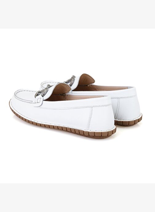Kadın Beyaz DesaComfort Deri Loafer - Görsel 5