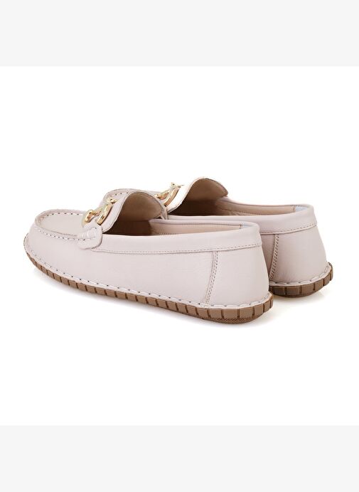 Kadın Pudra DesaComfort Deri Loafer - Görsel 5