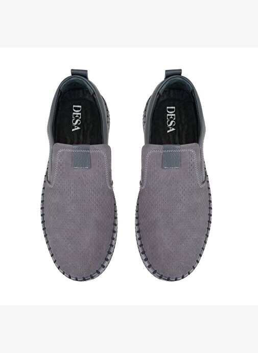 Lowell Gri Erkek Günlük Nubuk Deri Ayakkabı - Görsel 6