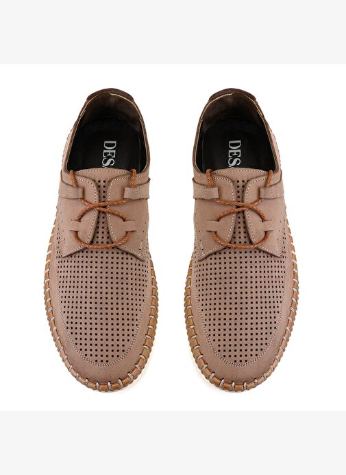 Oscar Kahve Erkek Bağcıklı Deri Espadril - Görsel 5