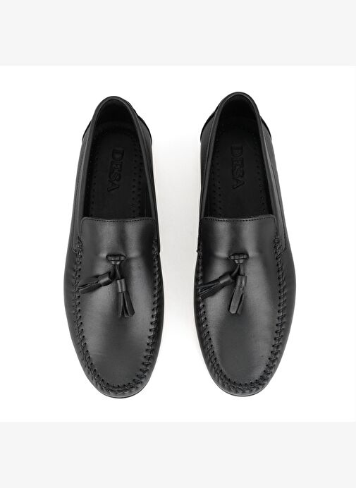 Brendan Siyah Erkek Deri Loafer - Görsel 6