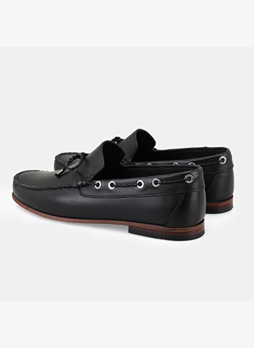 Erkek Siyah Deri Loafer - Görsel 5