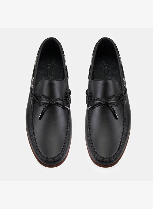 Erkek Siyah Deri Loafer - Görsel 6