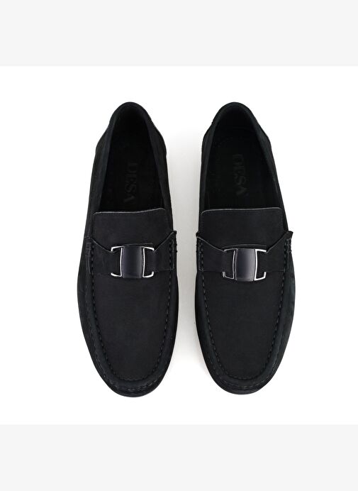 Craig Siyah Erkek Süet Deri Loafer - Görsel 4