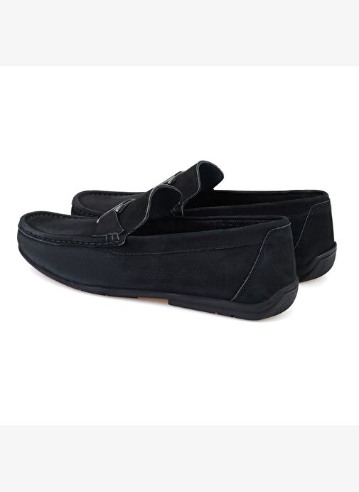 Craig Siyah Erkek Süet Deri Loafer - Görsel 6