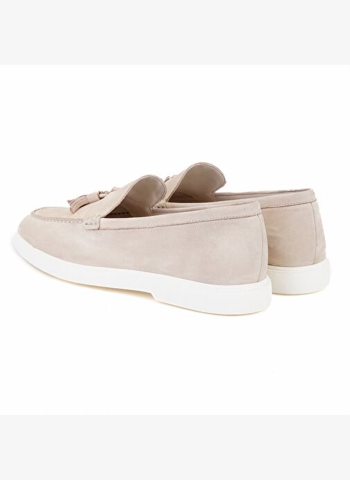 Miles Bej Erkek Nubuk Deri Loafer - Görsel 5