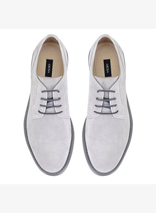 Davon Gri Erkek Süet Deri Klasik Ayakkabı - Görsel 6