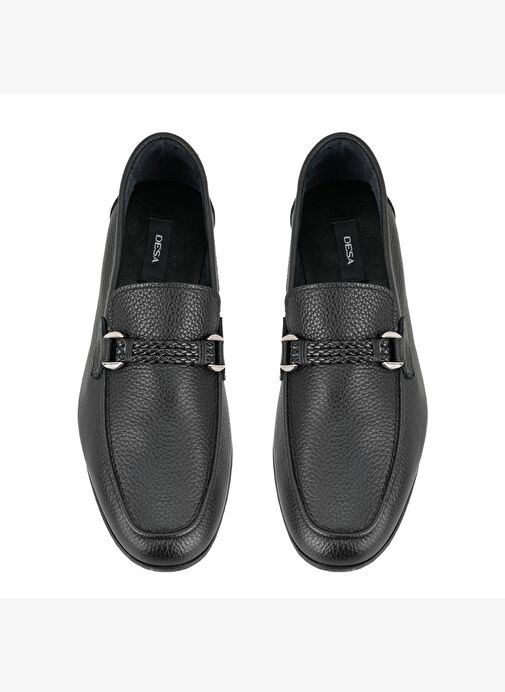 Drake Siyah Erkek Deri Loafer - Görsel 3