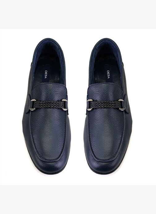 Drake Lacivert Erkek Deri Loafer - Görsel 6