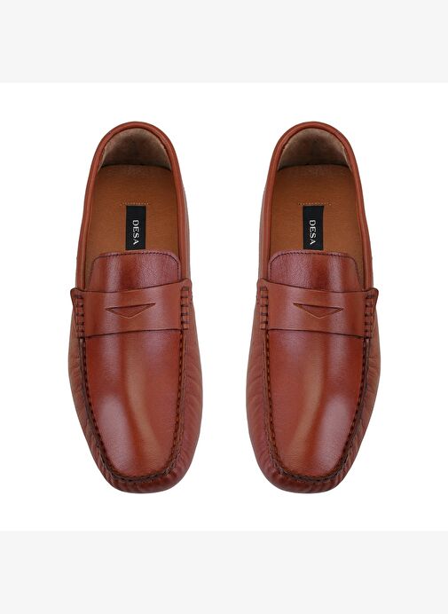 Dareau Taba Erkek Deri Loafer - Görsel 6