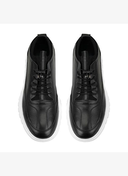 Sheldon Siyah Erkek Deri Spor Ayakkabı - Görsel 6