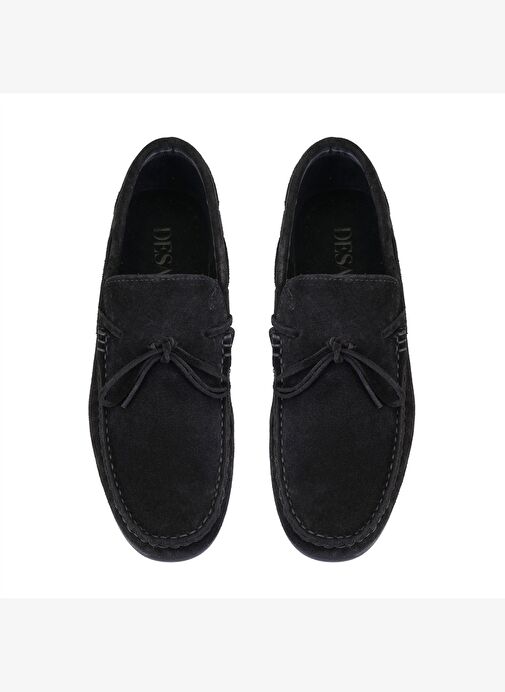Wilhelm Siyah Erkek Süet Deri Loafer - Görsel 6