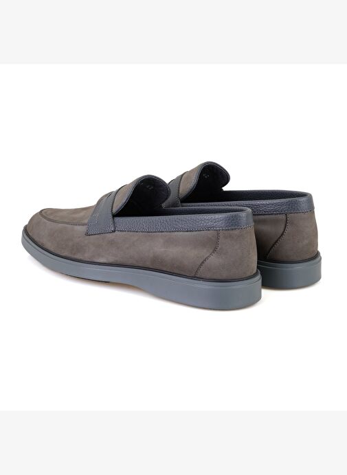 Barnes Gri Erkek Nubuk Deri Günlük Ayakkabı - Görsel 5