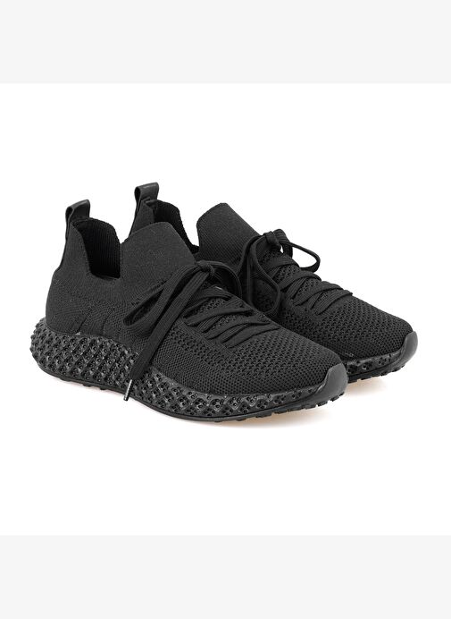 Kadın Siyah Spor Ayakkabı - Görsel 3