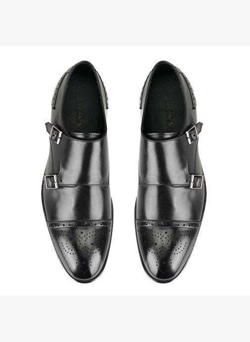 Wesley Siyah Erkek Deri Klasik Ayakkabı - Görsel 6