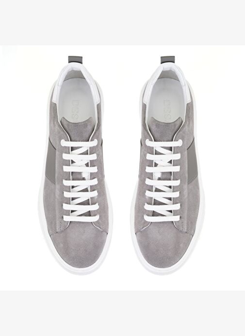 Stew Gri Erkek Deri Spor Ayakkabı - Görsel 6