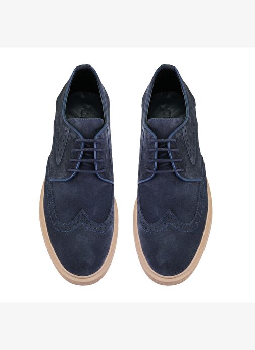 Werner Lacivert Erkek Süet Deri Klasik Ayakkabı - Görsel 6